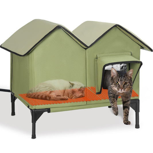 Large Heated Cat House for Outside, 1~2 Cats (version 1.0)