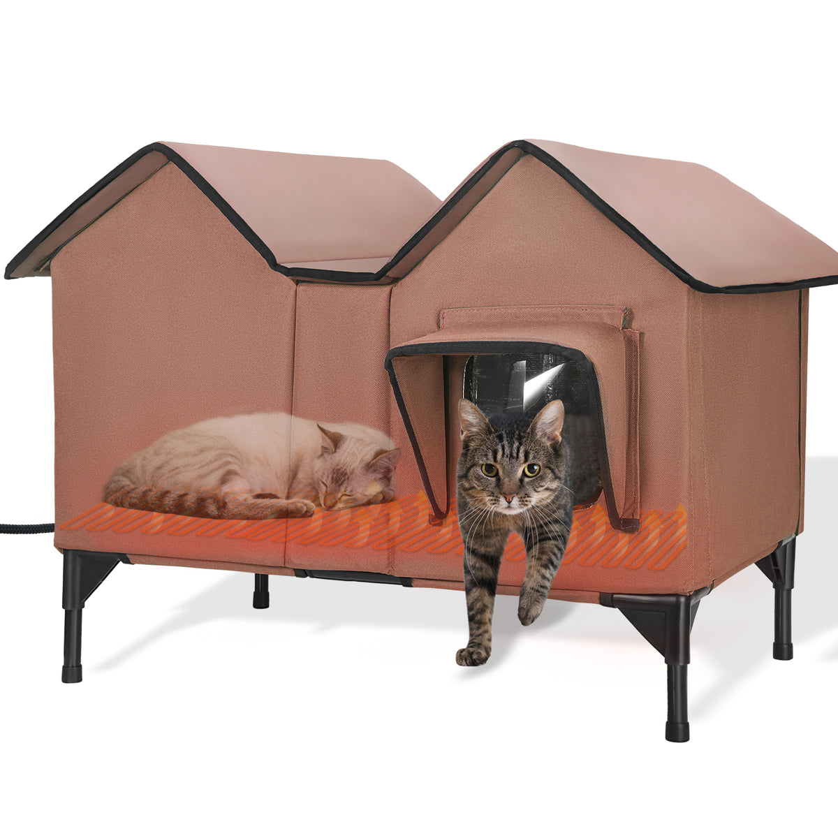 Heated Cat House for Outside, Large for 2~3 Cats (Version 1.0)