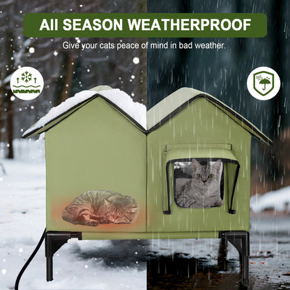 Large Heated Cat House for Outside, 1~2 Cats (version 1.0)
