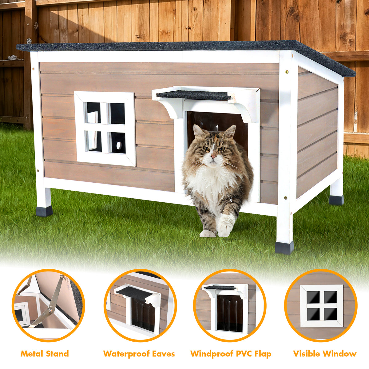 Wooden Heated Cat House
