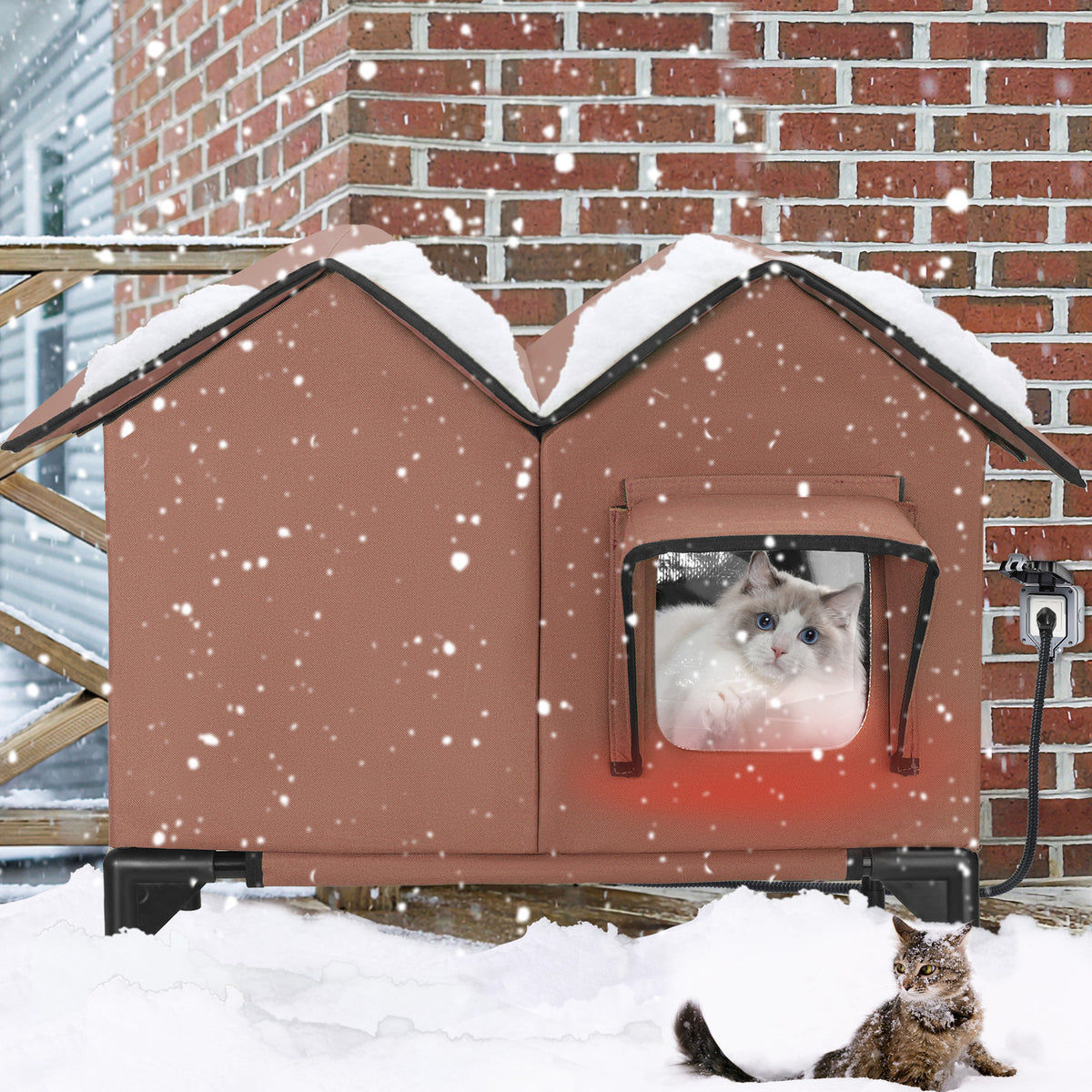 Large Heated Cat House for Outside, 1~2 Cats (version 1.0)