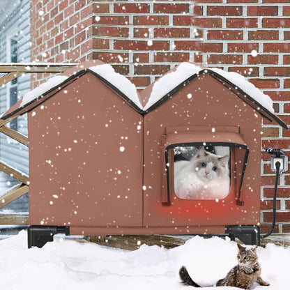Large Heated Cat House for Outside, 1~2 Cats (version 1.0)