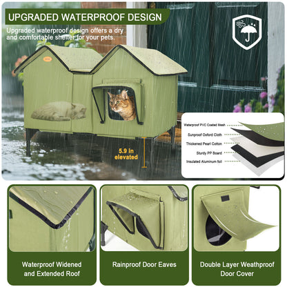Heated Cat House for Outside, Large for 2~3 Cats (Version 1.0)