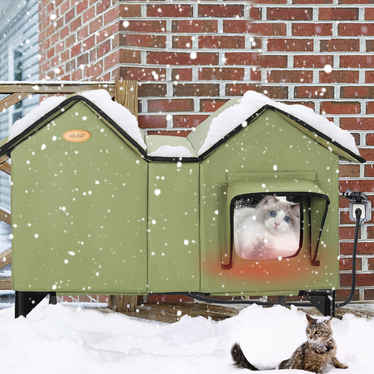 Heated Cat House for Outside, Large for 2~3 Cats (Version 1.0)