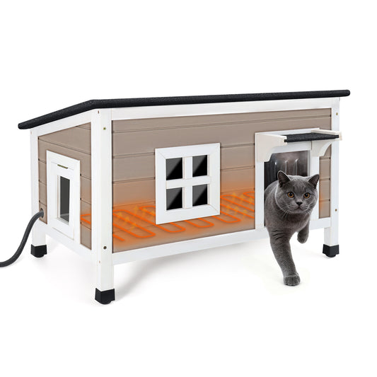 Wooden Heated Cat House
