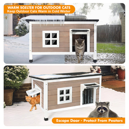 Wooden Heated Cat House
