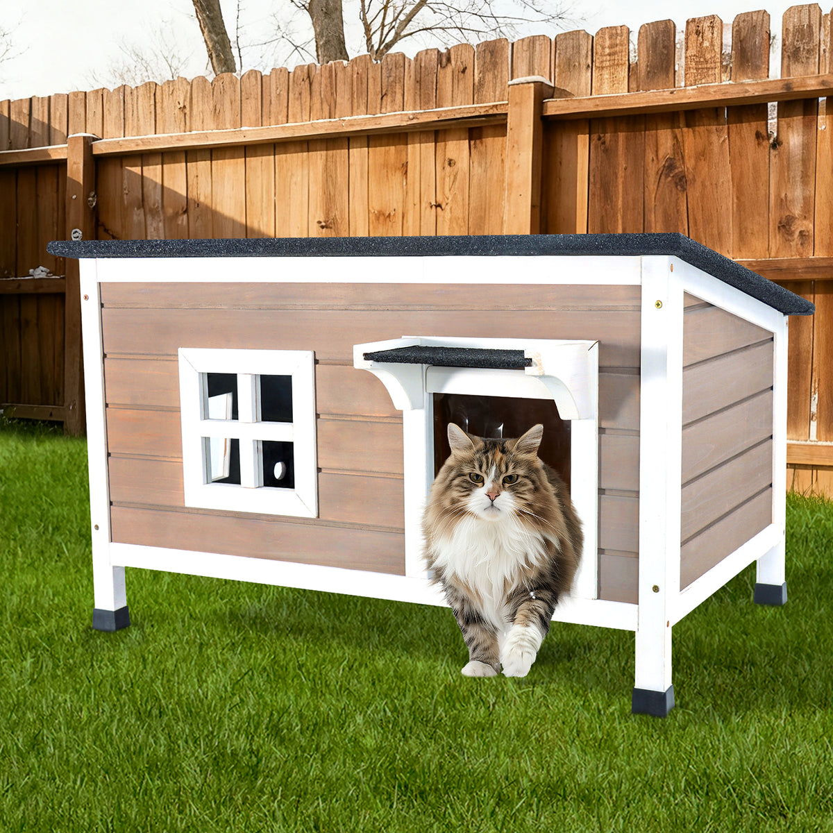 Wooden Heated Cat House