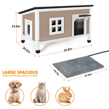 Wooden Heated Cat House