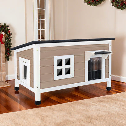 Wooden Heated Cat House